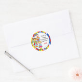 Superhero Super Hero Ronde Voor Stickers Seals (Envelop)