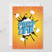 Superhero Thème Anniversaire Invitation (Dos)