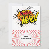 Superhero Theme Anniversaire Invitations (Dos)