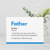 Superhero vaderdag kaarten Superdad (Staand voorkant)