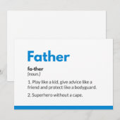 Superhero vaderdag kaarten Superdad (Voorkant / Achterkant)