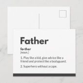 Superhero vaderdag kaarten Superdad (Voorkant / Achterkant)