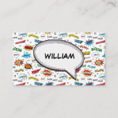 Superheroes strippatroon visitekaartje (Voorkant)