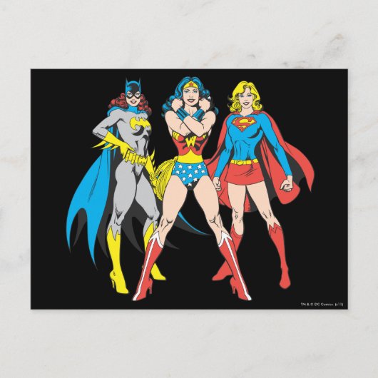 Superheroïne Pose Briefkaart (Voorkant)