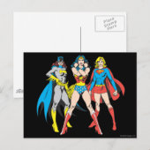Superheroïne Pose Briefkaart (Voorkant / Achterkant)