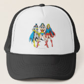 Superheroïne Pose Trucker Pet (Voorkant)