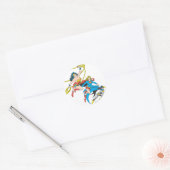 Superheroïnelep Ronde Sticker (Envelop)