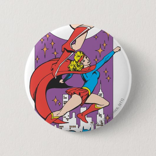 Superheroïnen in actie ronde button 5,7 cm (Voorkant)