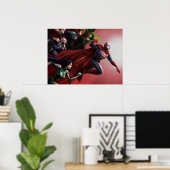 Superheros-Poster Poster (Thuiskantoor)