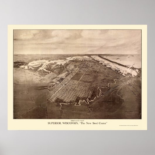 Superieur, WI Panorama - 1913 Poster (Voorkant)