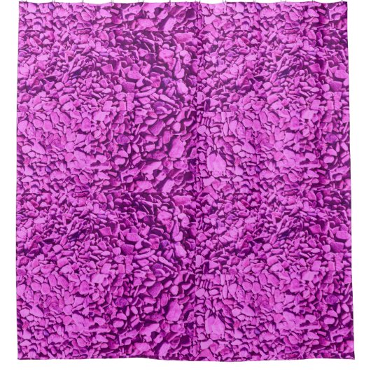 Superieure foto van Magenta Stone Beach Douchegordijn (Voorkant)