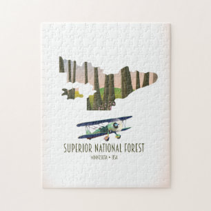Superieure nationale  kaart voor bossen in Minneso Legpuzzel