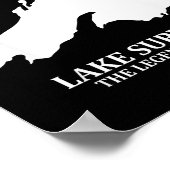 Superior, Great Lake, Gitche Gumee Apparel Lakes  Poster (Hoek)