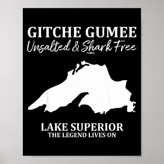 Superior, Great Lake, Gitche Gumee Apparel Lakes  Poster (Voorkant)