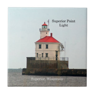 Superior Point Lighthouse-tegel Tegeltje