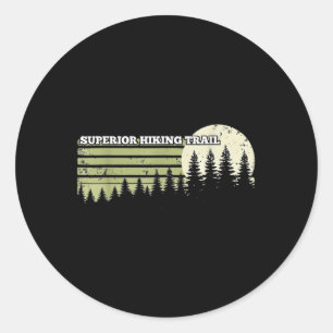 Superior Wandelpad Buitenlucht Natuur Bos Mannen V Ronde Sticker