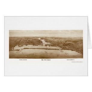 Superior, WI - Duluth, MN Panoramic Map - 1915