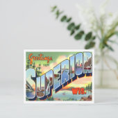 Superior, Wisconsin  Big Letters Briefkaart (Staand voorkant)