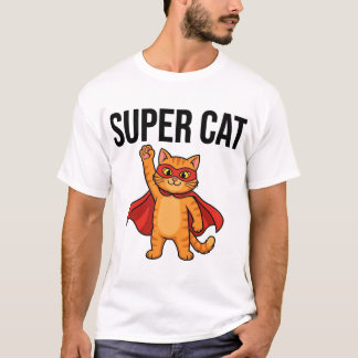 Superkat Grappige Superheld Kat T-shirt
