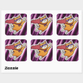 superkat vierkante sticker (Vel)