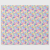 Superkleurige ABC's en 123s Cadeaupapier (Vlak)