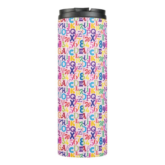 Superkleurige ABC's en 123s Thermosbeker (Achterkant)