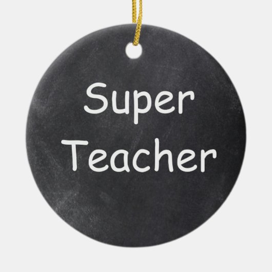 Superleraar-chalkboardontwerp — ideaal keramisch ornament (Voorkant)