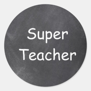 Superleraar-chalkboardontwerp — ideaal ronde sticker