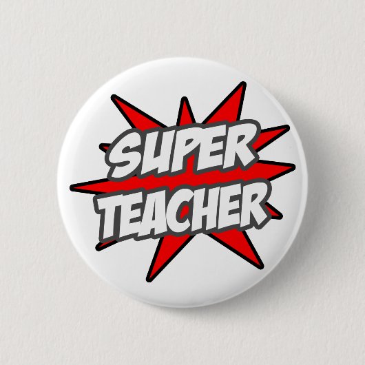 Superleraar Ronde Button 5,7 Cm (Voorkant)
