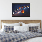 Superlune éclipse lunaire 24x18 Toile enveloppée (Insitu(Chambre))