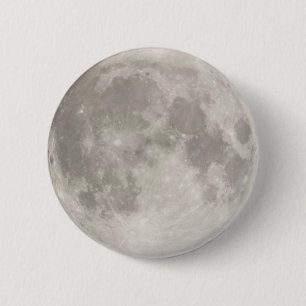 Supermaan in de zwarte hemel ronde button 5,7 cm