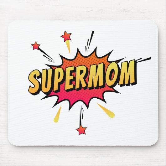 Supermam Retro Comic Pop Art | Mousepad Muismat (Voorkant)