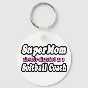 SuperMam... Softball Coach Sleutelhanger