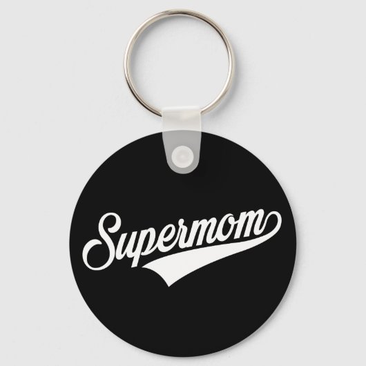 Supermama (zwart) - sleutelhanger (Voorkant)
