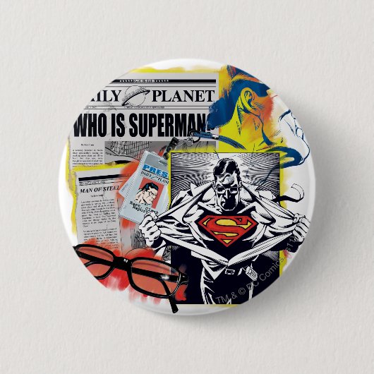 Superman 41 ronde button 5,7 cm (Voorkant)