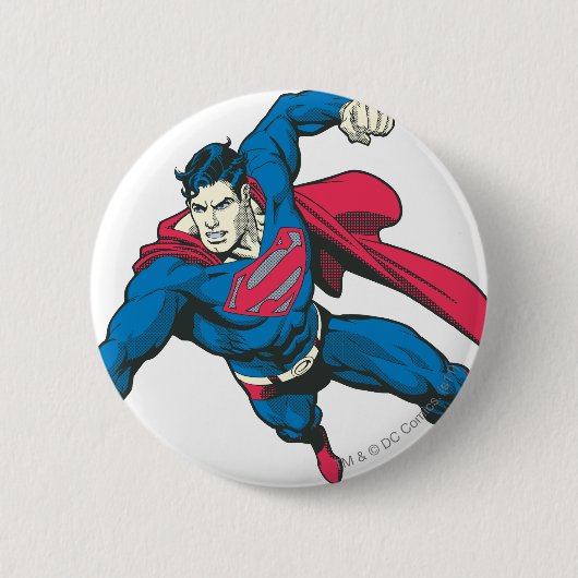 Superman 4 ronde button 5,7 cm (Voorkant)