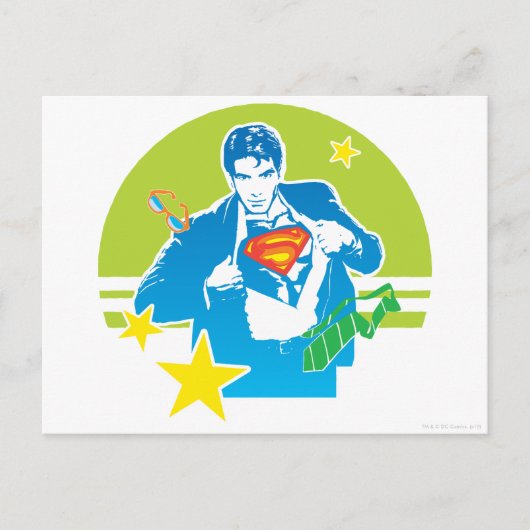 Superman 80-stijl briefkaart (Voorkant)