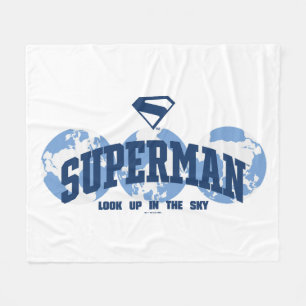 Superman aan de overkant van het Wereldbol Fleece Deken