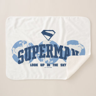 Superman aan de overkant van het Wereldbol Sherpa Deken