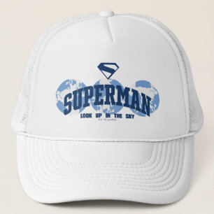 Superman aan de overkant van het Wereldbol Trucker Pet