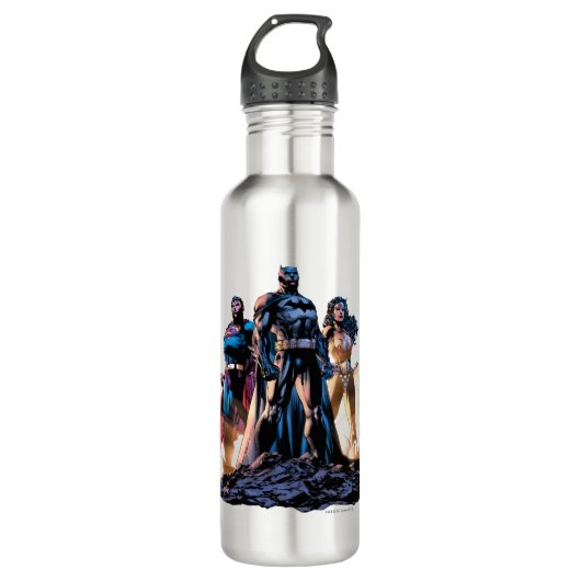 Superman, Batman en Wonder Woman Trinity Waterfles (Voorkant)