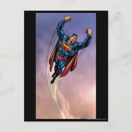 Superman beide opgestoken wapens briefkaart (Voorkant)