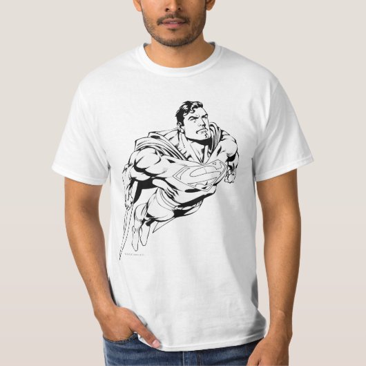 Superman Black en White 1 T-shirt (Voorkant)