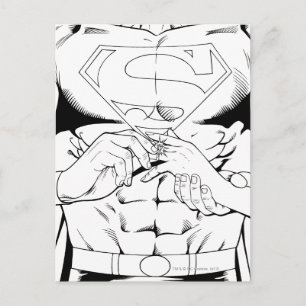 Superman Black en White 3 Briefkaart
