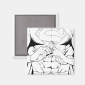 Superman Black en White 3 Magneet (Voorkant / Achterkant)