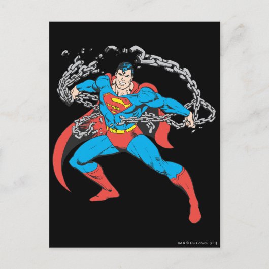 Superman Breaks Chains 2 Briefkaart (Voorkant)