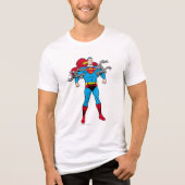 Superman Breaks Chains Tri-Blend Shirt (Voorkant)