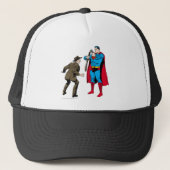 Superman buigt een pistool trucker pet (Voorkant)