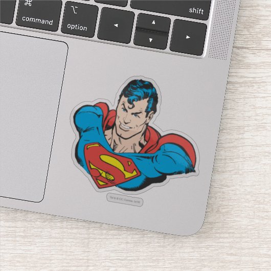 Superman Bust Smile Sticker (Detail)