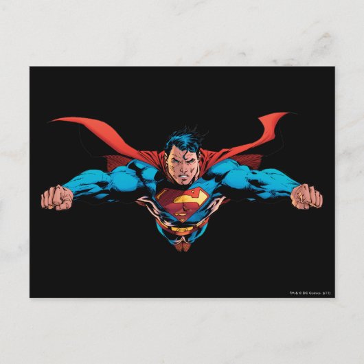 Superman cape vliegen briefkaart (Voorkant)